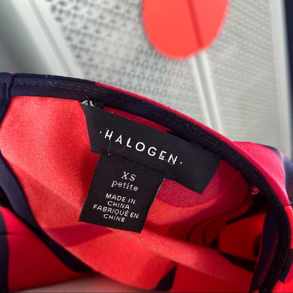 Halogen Long Sleeve Button Back Ruffle Hem Dress - Picture 6 of 12